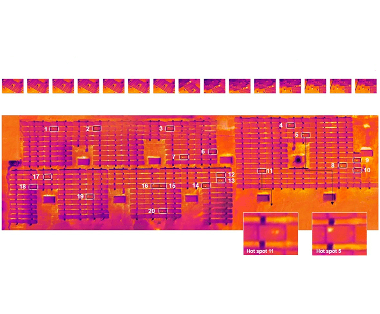 termografia planta fotovoltaica