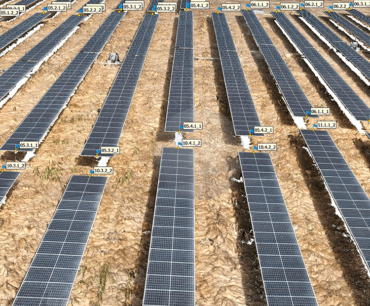 backtracking con drones planta fotovoltaica